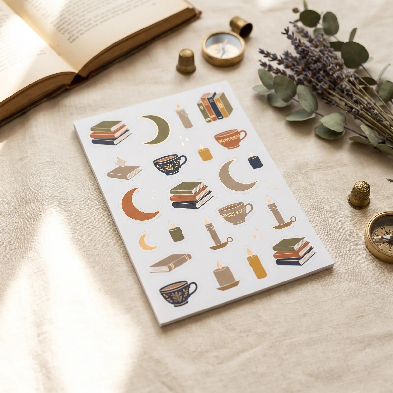 Sticker-Sheet „Bookish Icons“